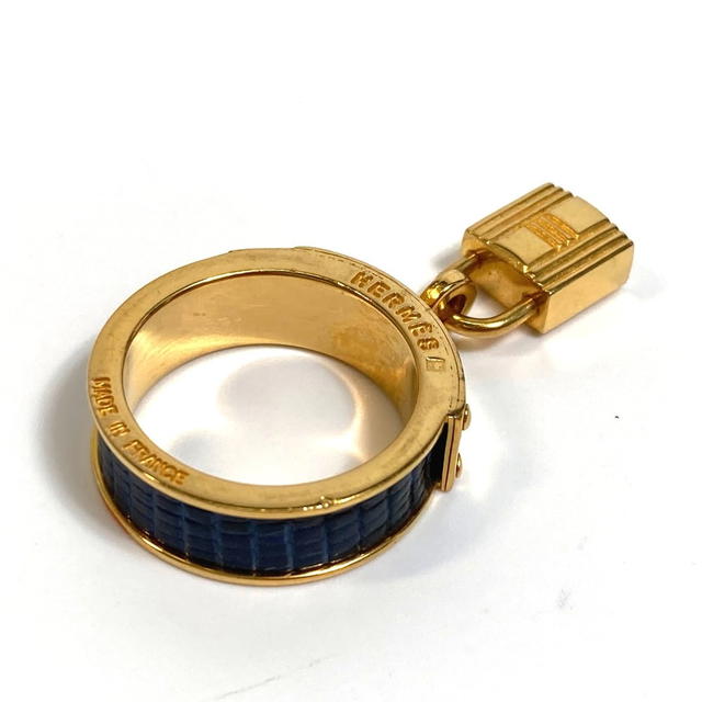 Hermes HERMES Accessories Scarf ring Metal blue/GoldHardware - view 2