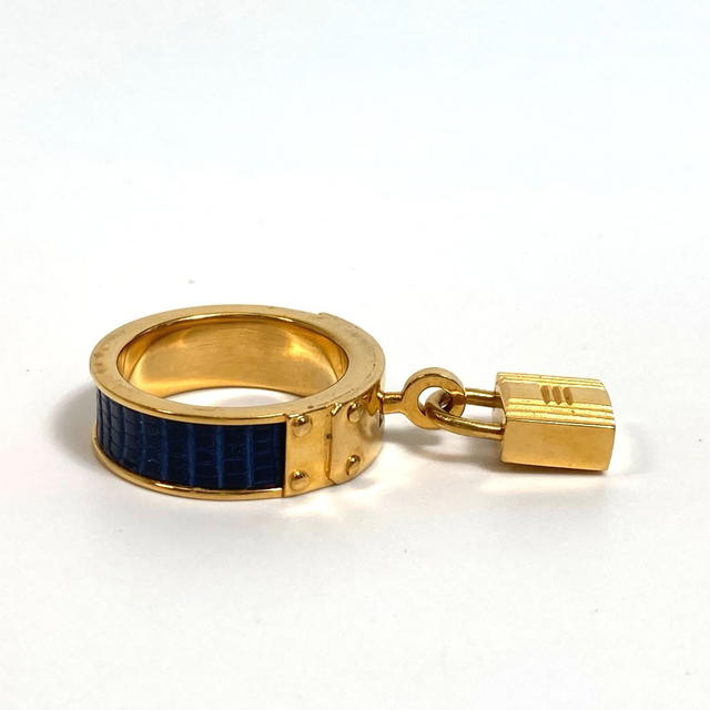Hermes HERMES Accessories Scarf ring Metal blue/GoldHardware - view 5