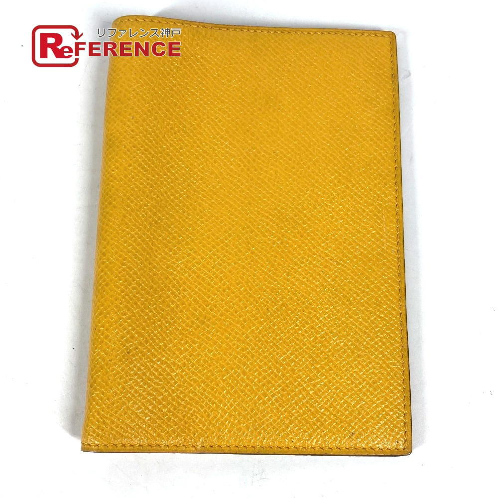 Hermes HERMES AgendaPM System notebook stationery Notebook cover Leather yellow