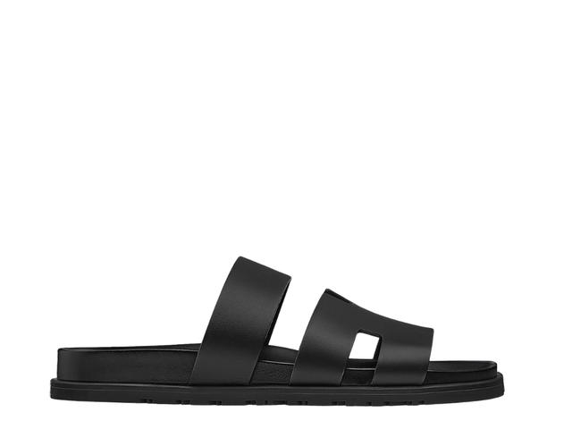 Hermes Hermes Ankara Sandal In Calfskin With Rubber Sole Black - view 1