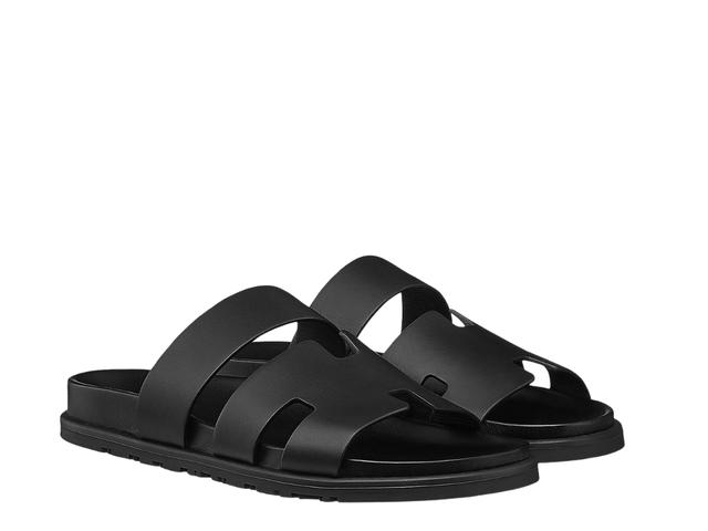 Hermes Hermes Ankara Sandal In Calfskin With Rubber Sole Black - view 2