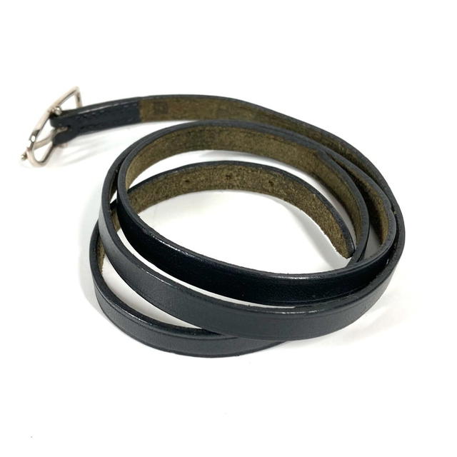 Hermes HERMES API 4-row long logo accessories Bracelet Leather Black/SilverHardware - view 5