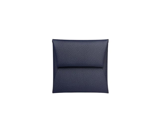 Hermes Hermes Bastia Change Purse Epsom Calfskin Bleu Nuit Palladium-Plated - view 1