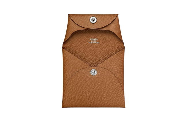 Hermes Hermes Bastia Change Purse In Epsom Calfskin Gold Palladium-Plated - view 2