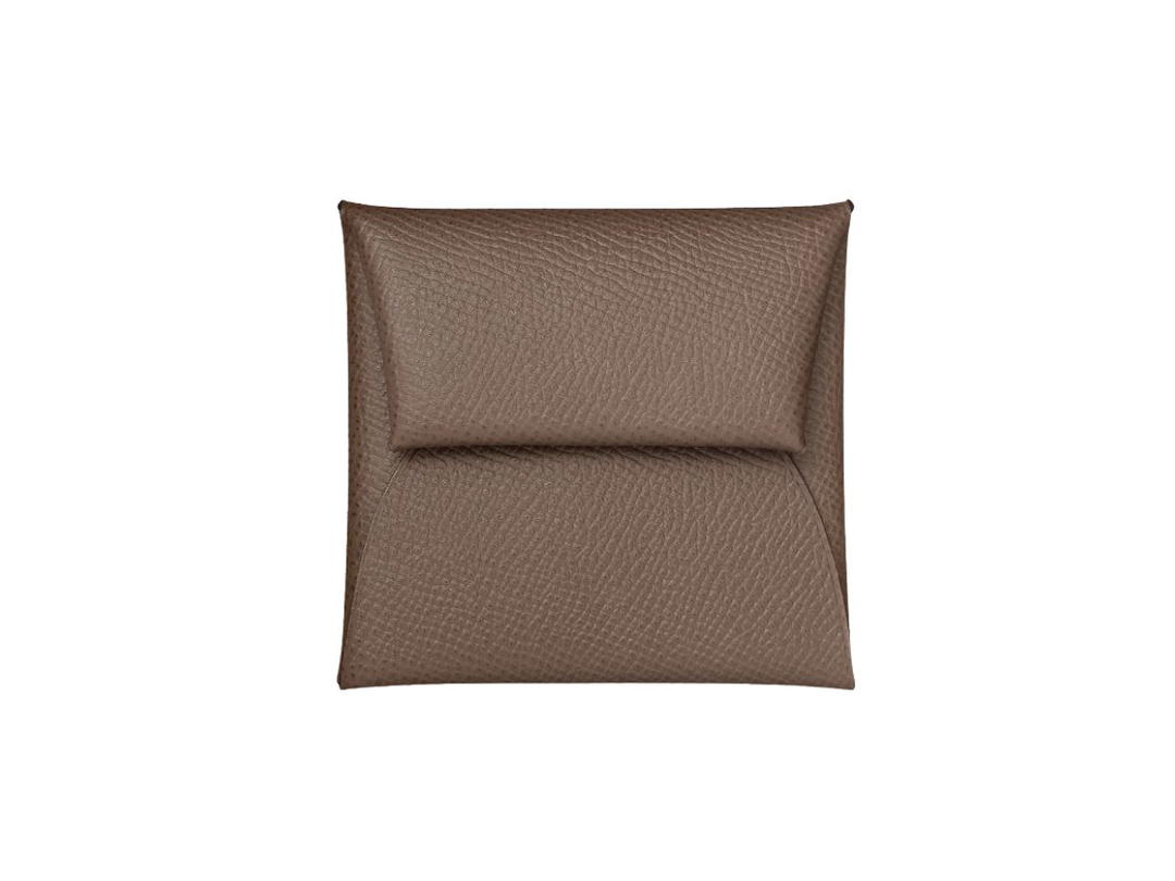Hermes Hermes Bastia Change Purse Epsom Leather Etoupe