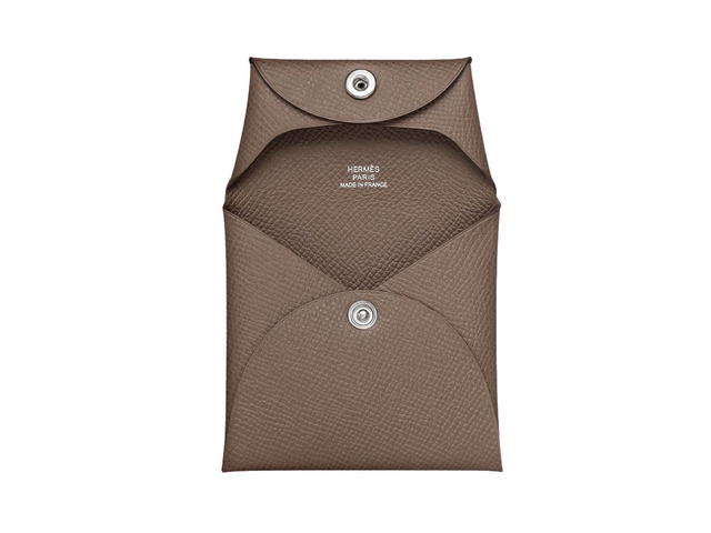 Hermes Hermes Bastia Change Purse Epsom Leather Etoupe - view 2