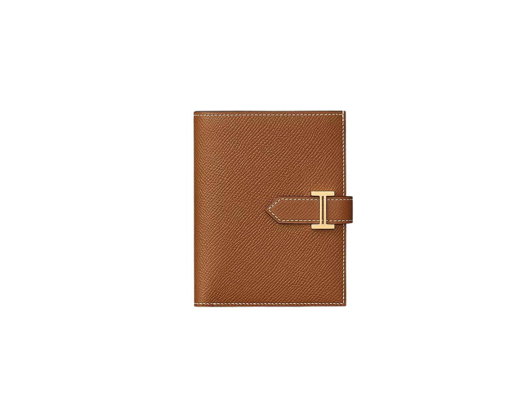 Hermes Hermes Bearn Compact Wallet In Epsom Calfskin With Gold-Plated H Tab Closure Gold