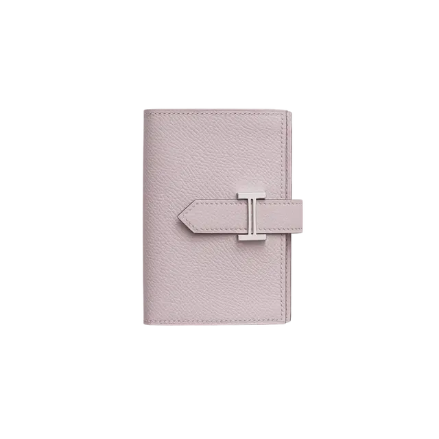 Hermes Hermes Bearn Mini Wallet Epsom & Palladium Mauve Pale - view 2