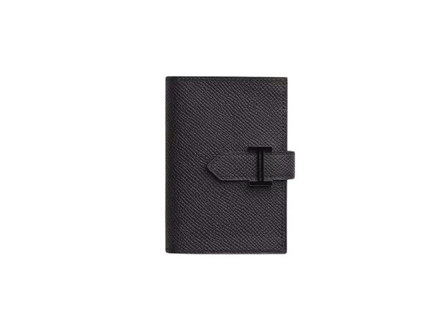 Hermes Hermes Bearn Monochrome Card Holder In Epsom Calfskin With Black PVD Hardware Noir - view 1