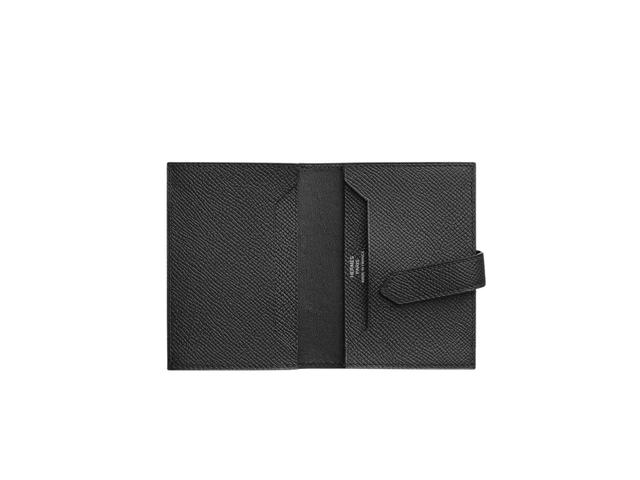 Hermes Hermes Bearn Monochrome Card Holder In Epsom Calfskin With Black PVD Hardware Noir - view 2