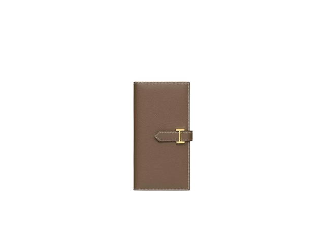 Hermes Hermes Bearn Wallet Epsom Calfskin Etoupe Gold-Plated - view 1