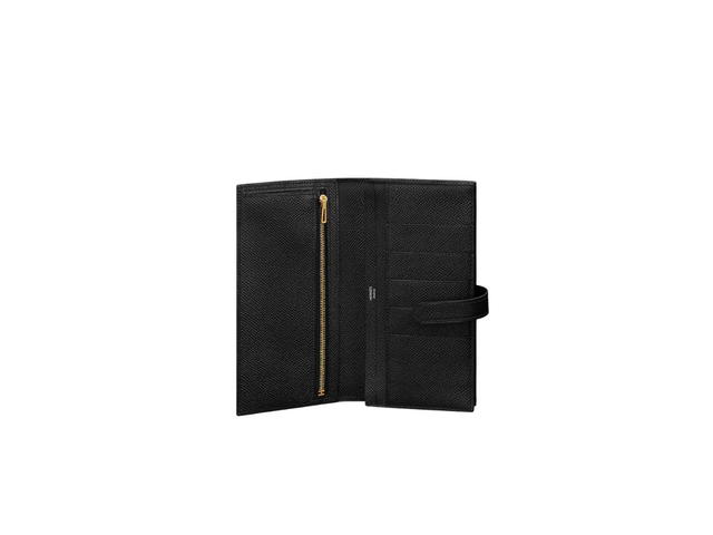 Hermes Hermes Bearn Wallet Epsom Calfskin Noir Gold-Plated - view 2