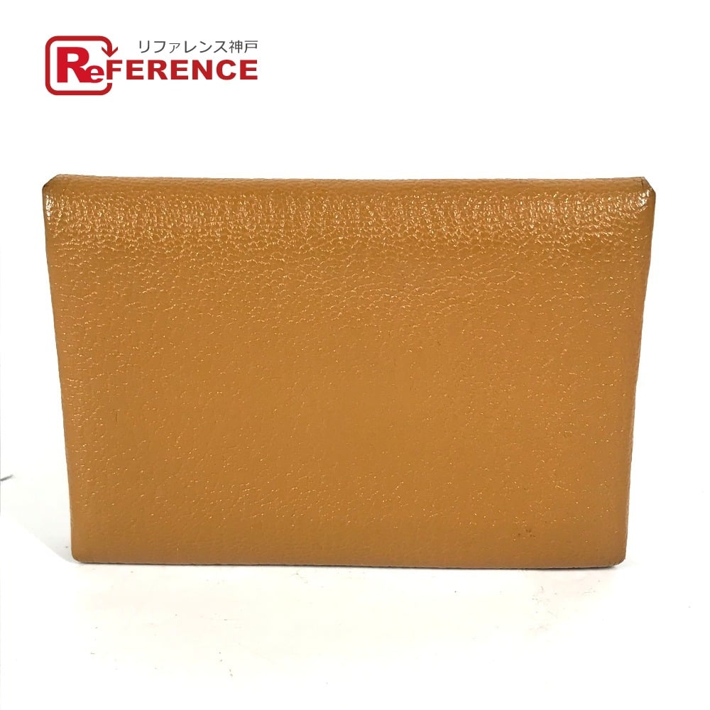 Hermes HERMES Bifold Bicolor Calvi Duo Verso Card Case Wallet Card Holder coin purse
