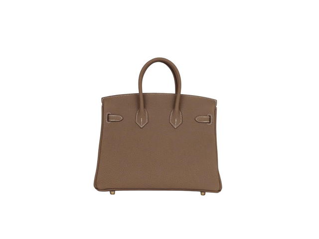 Hermes Hermes Birkin 25 Bag In Epsom Togo Leather With Gold-Plated Hardware Etoupe - view 4