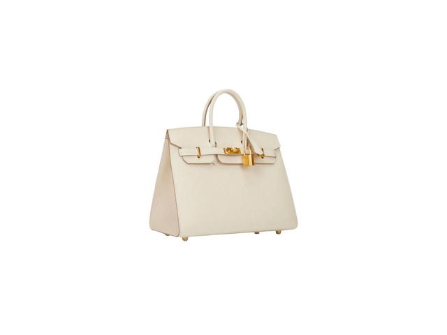 Hermes Hermes Birkin 25 Bag In Sellier Epsom With Gold-Plated Craie - view 2