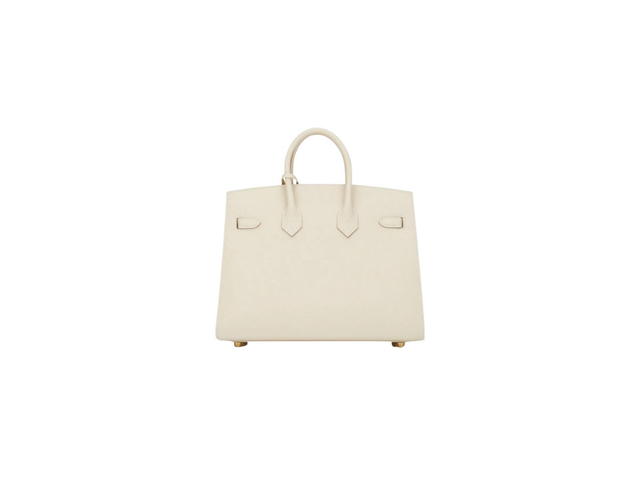 Hermes Hermes Birkin 25 Bag In Sellier Epsom With Gold-Plated Craie - view 4