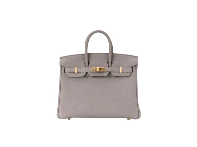 Hermes Hermes Birkin 25 Bag In Togo Leather With Gold Hardware Etain - view 1