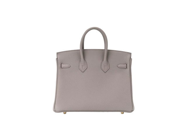 Hermes Hermes Birkin 25 Bag In Togo Leather With Gold Hardware Etain - view 3