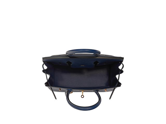 Hermes Hermes Birkin 25 Bag Selier In Epsom Calfskin With Gold Hardware Noir - view 3