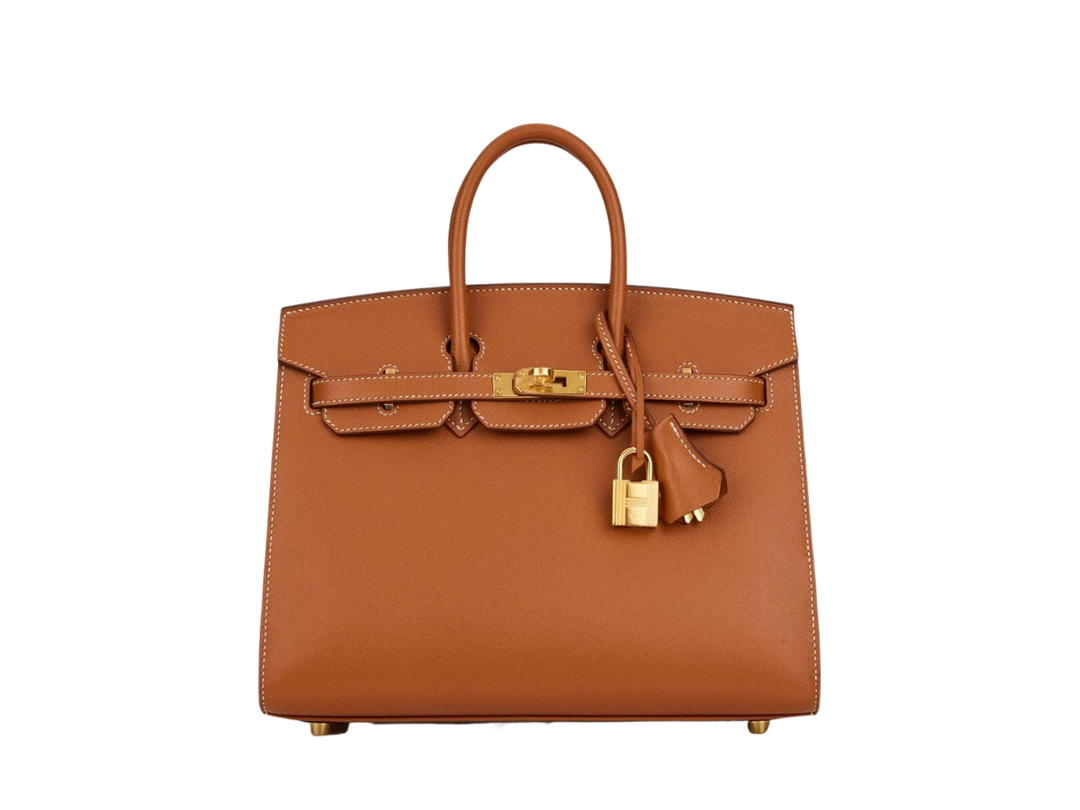 Hermes Hermes Birkin 25 In Selier Epsom Calfskin Leather With Gold Hardware Gold