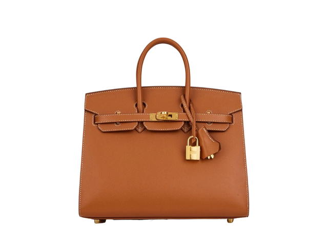 Hermes Hermes Birkin 25 In Selier Epsom Calfskin Leather With Gold Hardware Gold - view 1