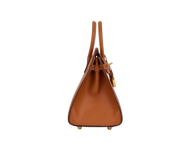 Hermes Hermes Birkin 25 In Selier Epsom Calfskin Leather With Gold Hardware Gold - view 3