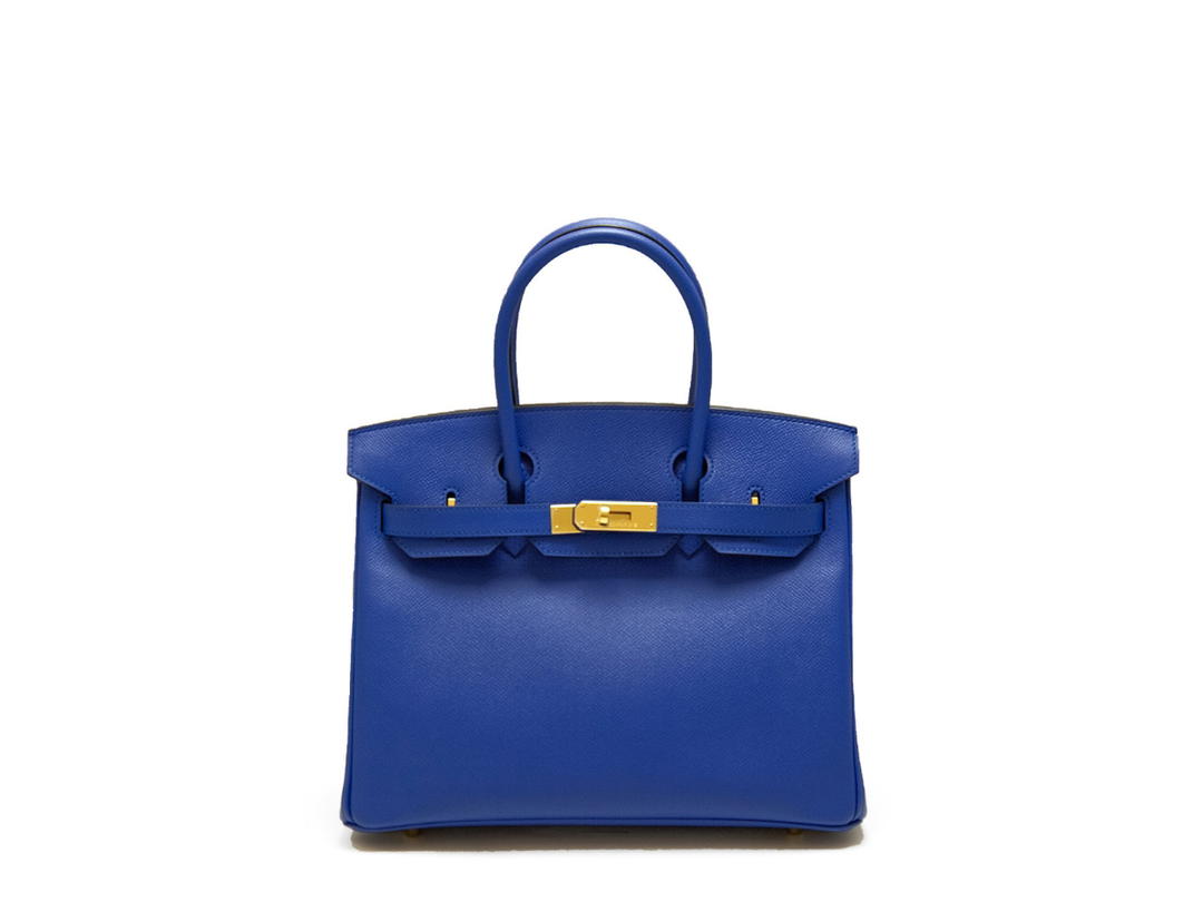 Hermes Hermes Birkin 30 Bag In Epsom Calfskin With Gold Hardware Bleu Zellige