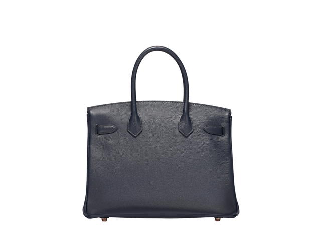 Hermes Hermes Birkin 30 Bag In Epsom Calfskin With Rose Gold Hardware Bleu Indigo - view 2