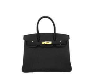 Hermes Birkin 30 Bag In Togo Calfskin With Gold Hardware Noir