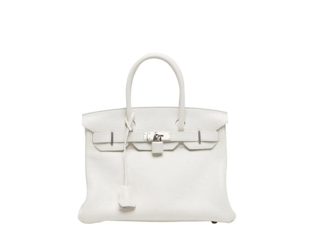 Hermes Hermes Birkin 30 Bag Taurillon Clemence Leather White - view 1