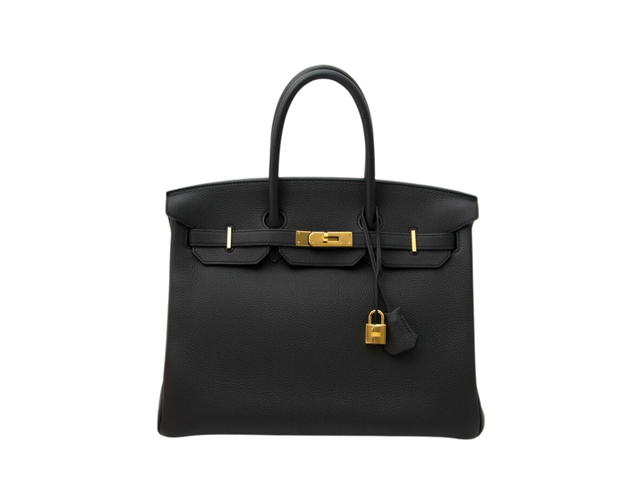 Hermes Hermes Birkin 35 Bag In Togo Calfskin With Gold Hardware Noir - view 1