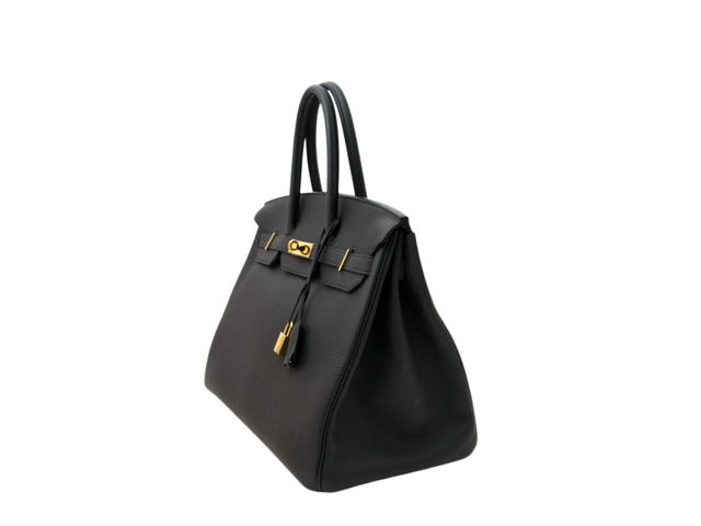 Hermes Hermes Birkin 35 Bag In Togo Calfskin With Gold Hardware Noir - view 3
