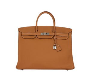 Hermes Birkin 40 Bag In Togo Calfskin With Palldadium Hardware Gold