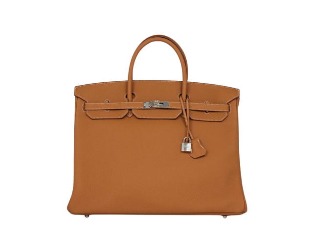 Hermes Hermes Birkin 40 Bag In Togo Calfskin With Palldadium Hardware Gold - view 1