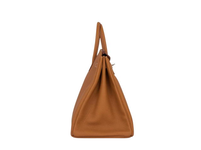 Hermes Hermes Birkin 40 Bag In Togo Calfskin With Palldadium Hardware Gold - view 3