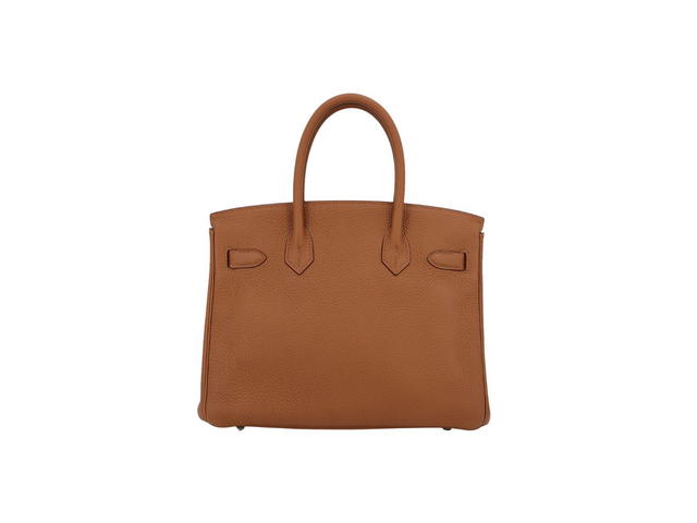 Hermes Hermes Birkin Club 30 Bag In Taurillon Clemence Leather And Ficelle Lizard With Permabrass-Plated Hardware Gold And Marron D'Inde (Limited Edition) - view 3