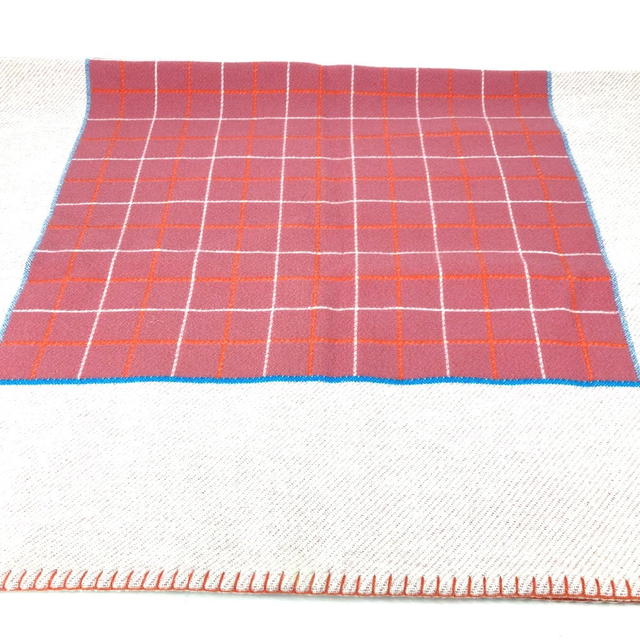 Hermes HERMES blanket interior Avalon  blanket Wool / Cashmere pink/Orange - view 2