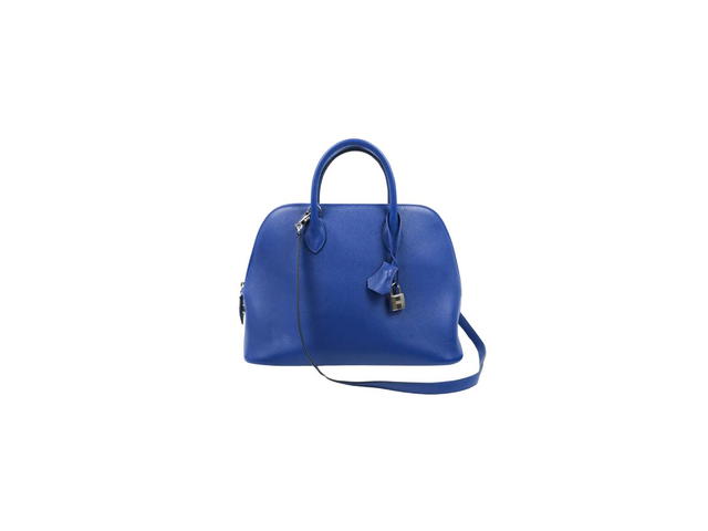 Hermes Hermes Bolide 1923 In Evercolor Leather With Palladium Hardware Blue Electric - view 1