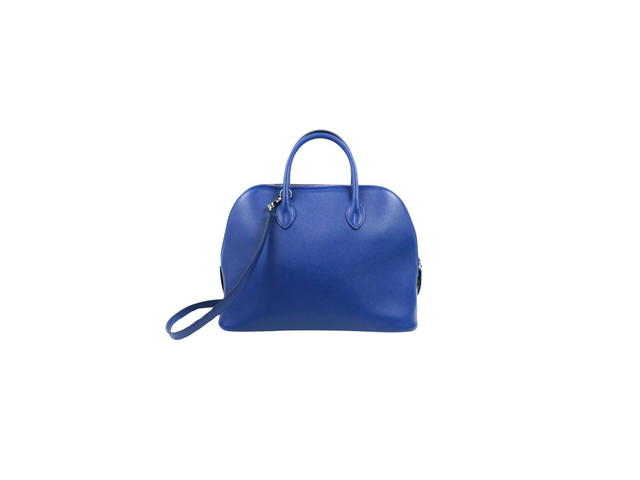Hermes Hermes Bolide 1923 In Evercolor Leather With Palladium Hardware Blue Electric - view 2