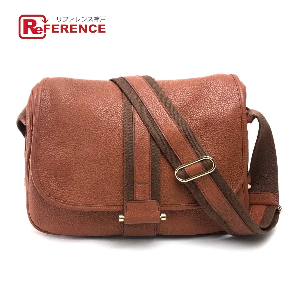 Hermes HERMES Boolean Lang Shoulder Crossbody Shoulder Bag Brown Taurillon Clemence