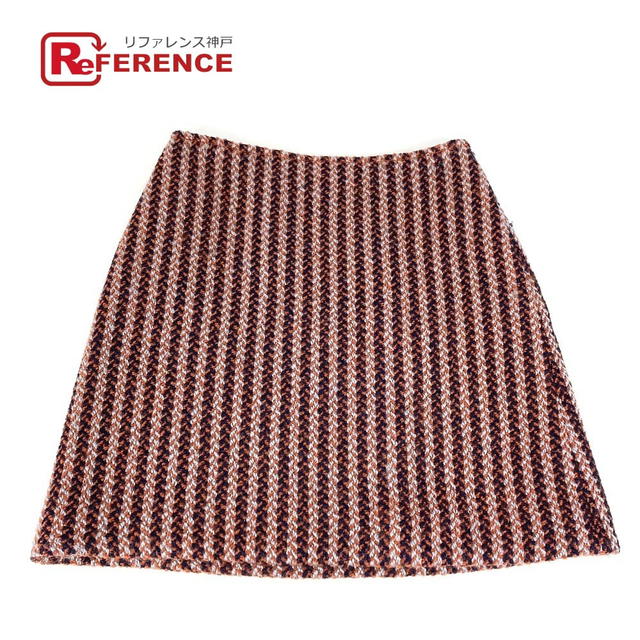 Hermes HERMES Bottoms apparel skirt wool Brown/Navy - view 1