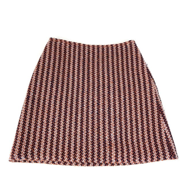 Hermes HERMES Bottoms apparel skirt wool Brown/Navy - view 2