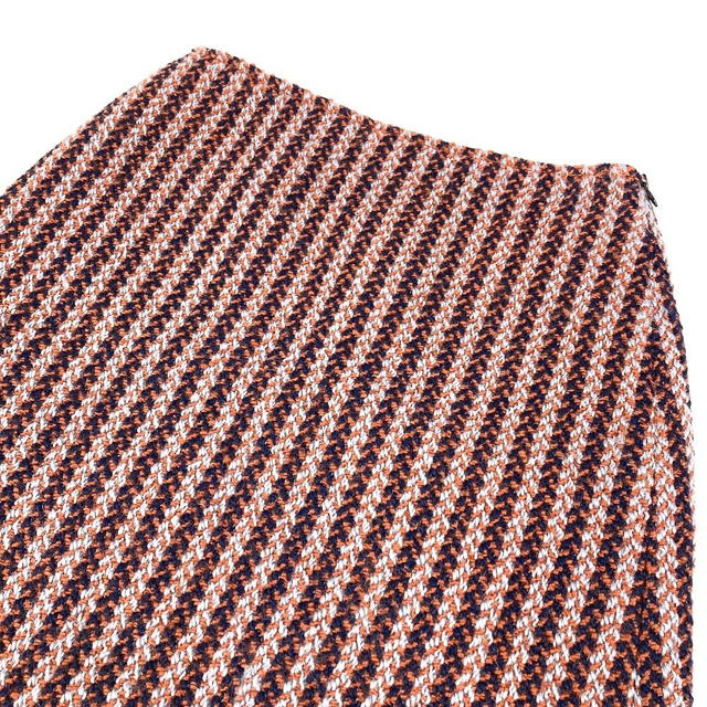 Hermes HERMES Bottoms apparel skirt wool Brown/Navy - view 4