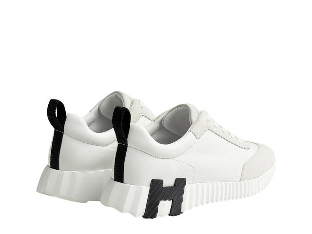 Hermes Hermes Bouncing Sneaker In Calfskin And Suede Goatskin Blanc - view 3