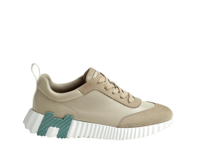 Hermes Hermes Bouncing Sneaker In Sport Goatskin And Suede Goatskin Beige Esquisse - view 1