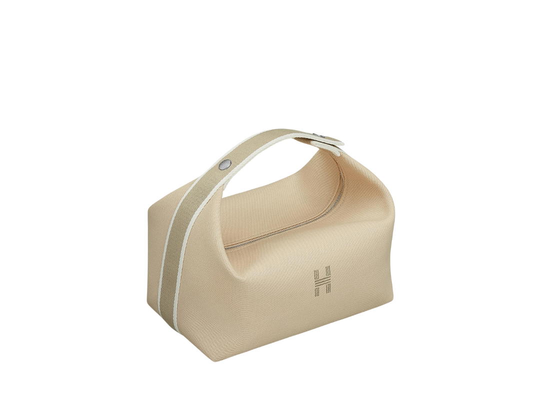 Hermes Hermes Bride-A-Brac Case Large Model In Cotton With Embroidered H On The Front Naturel-Craie