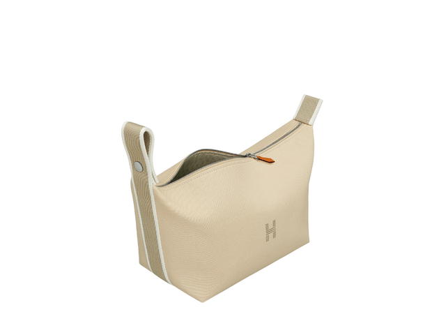 Hermes Hermes Bride-A-Brac Case Large Model In Cotton With Embroidered H On The Front Naturel-Craie - view 2