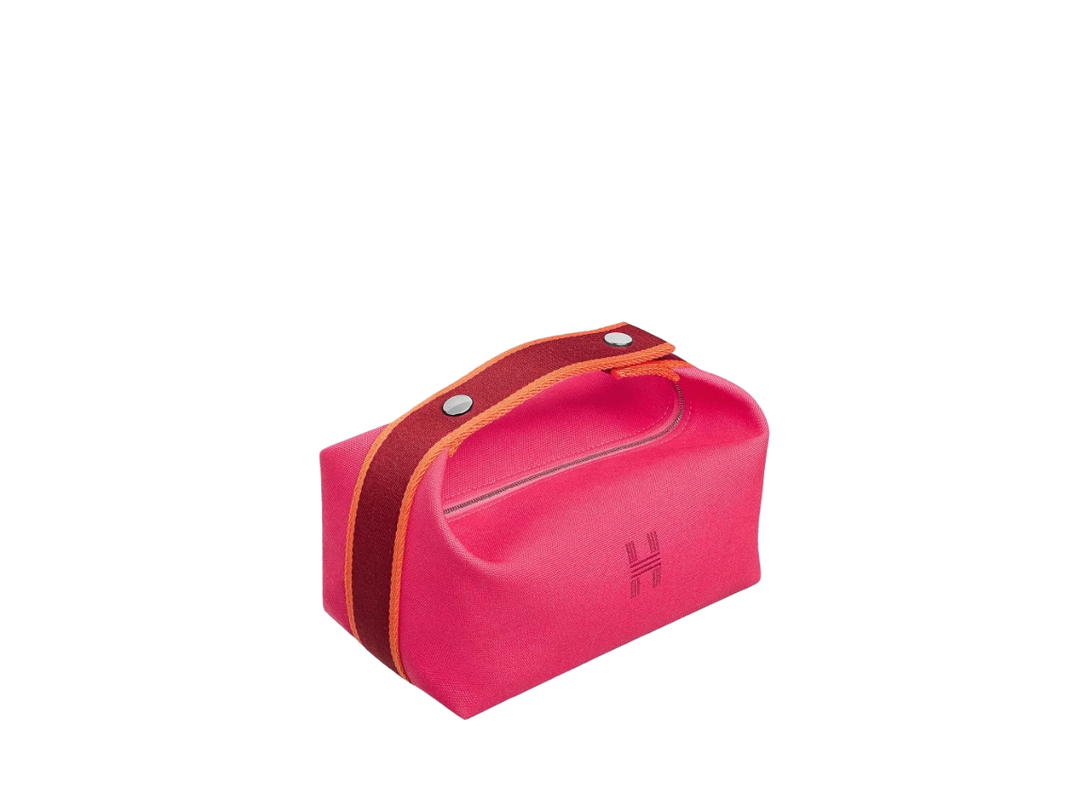 Hermes Hermes Bride-A-Brac Case Small Model In Canvas With Embroidered H On The Front Hibiscus