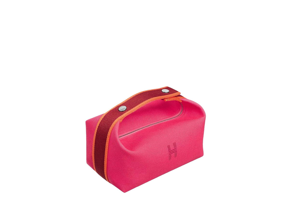 Hermes Hermes Bride-A-Brac Case Small Model In Canvas With Embroidered H On The Front Hibiscus