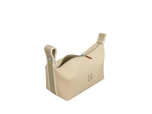 Hermes Hermes Bride-A-Brac Case Small Model In Cotton With Embroidered H On The Front Naturel-Craie - view 2
